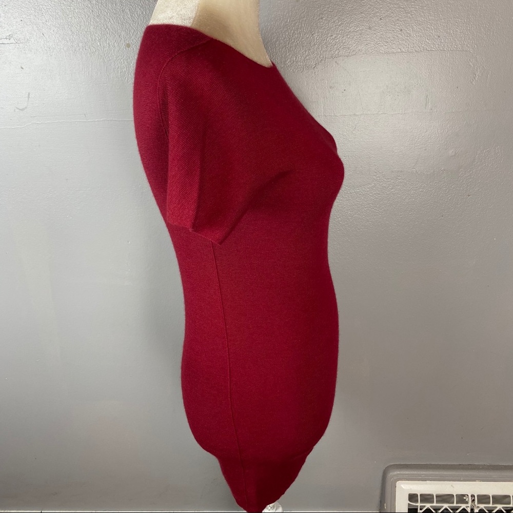 Donna Karan Collection red cashmere silk sweater S - Picture 4 of 7
